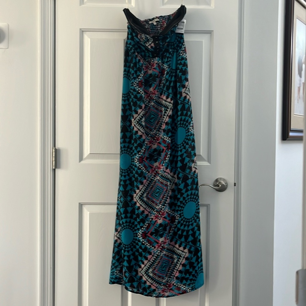 Strapless maxi dress, multi color